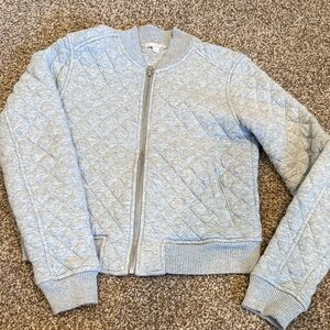 Gap womens Gray Quilted Bomber Jacket